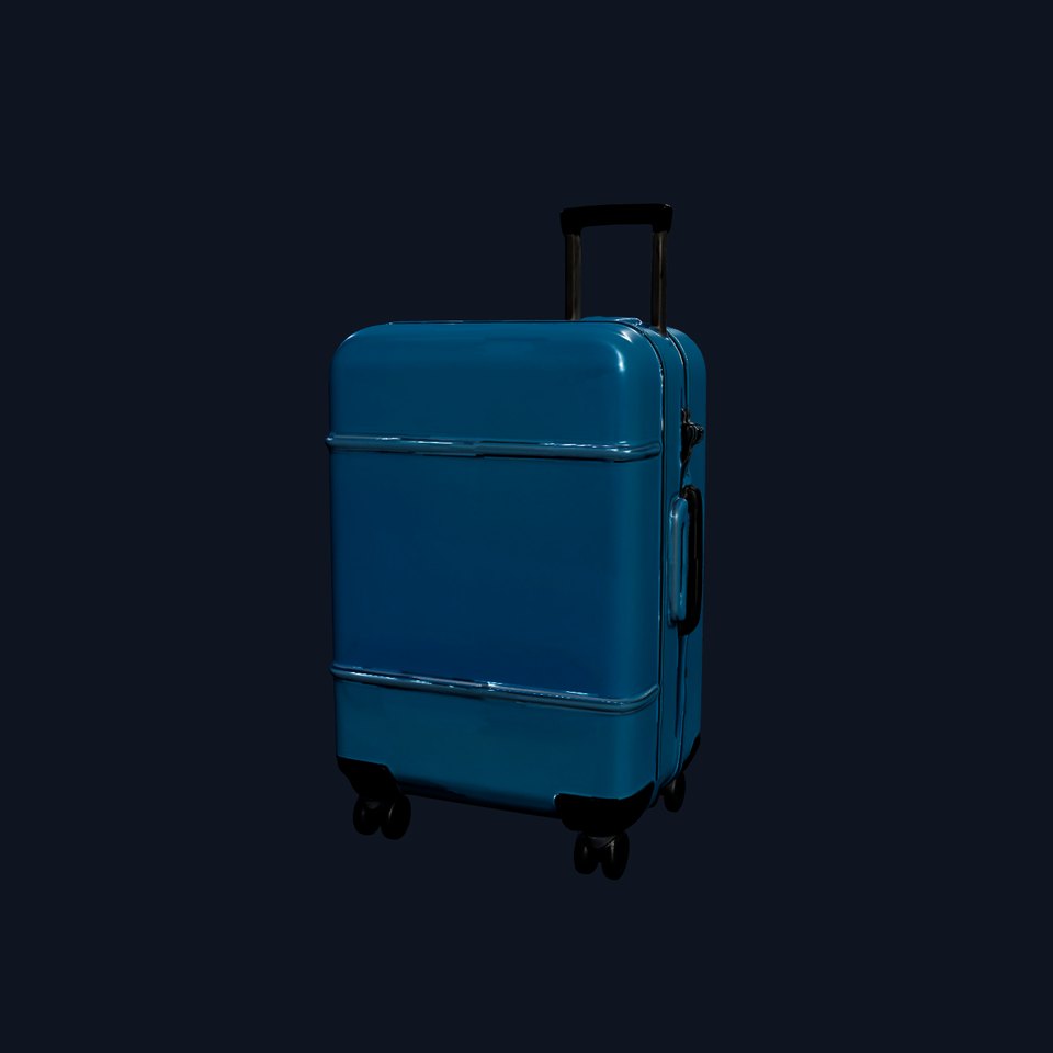 Modern Blue Suitcase D Model Pack